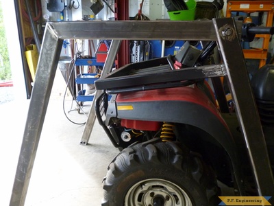 Bombardier ATV Loader boom bracing