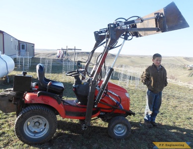 simplicity garden tractor loader right side